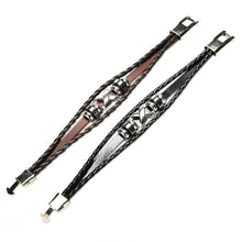H made Retro PU Leather Woven Charm Bracelet Bangles Male Jewelry Men Women Vintage Braided Bracelets EF8