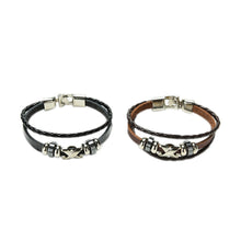 H made Retro PU Leather Woven Charm Bracelet Bangles Male Jewelry Men Women Vintage Braided Bracelets EF8