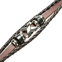 H made Retro PU Leather Woven Charm Bracelet Bangles Male Jewelry Men Women Vintage Braided Bracelets EF8