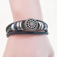 H made Retro PU Leather Woven Charm Bracelet Men Women Vintage Braided Bracelets Bangles Male Jewelry EF8