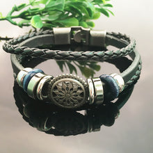 H made Retro PU Leather Woven Charm Bracelet Men Women Vintage Braided Bracelets Bangles Male Jewelry EF8