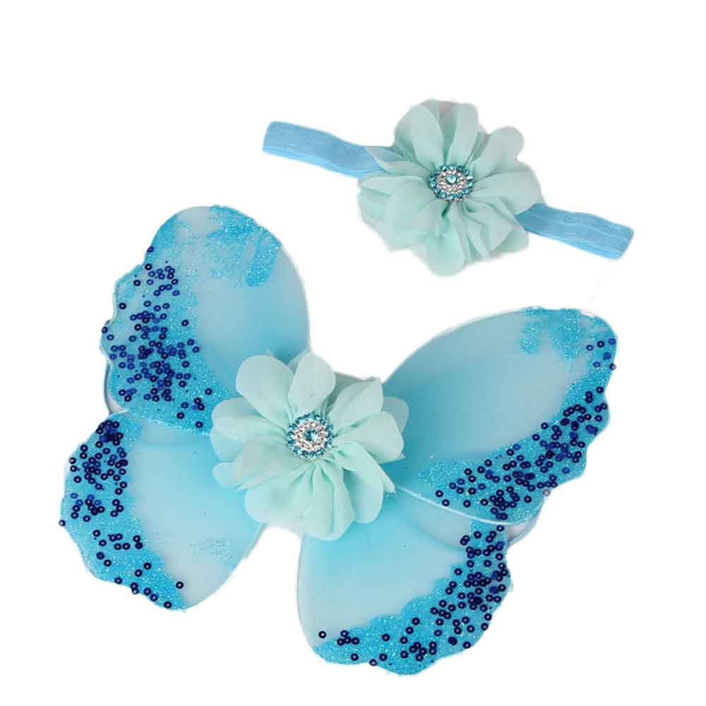 Headwear born Baby Girls Butterfly Wings Costume Po Pography Prop Outfits for Babyhood Freeshippng Top EF8