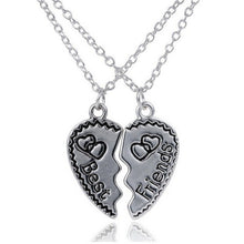Heart Shape Best Friends Alloy Chain Necklace Girls Gift Women Jewelry Design Two Pieces Combination Necklace EF8