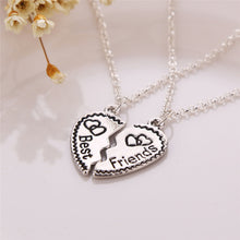 Heart Shape Best Friends Alloy Chain Necklace Girls Gift Women Jewelry Design Two Pieces Combination Necklace EF8