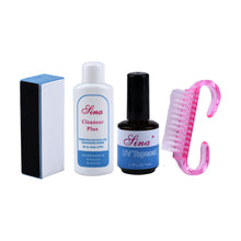 9W Dryer Lamp Tube UV Gel Kit Brush Buffer Guides Toe Seperator Glitter Powder Liquid Tools Nail Tips Glue DIY Kit EF8