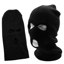 Men's Warm Black Full Face Cover Ski Three Holes Mask Cap Beanie Hat EF8
