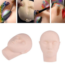 Pro Training Mannequin Flat Head Practice Make Up Eye Lashes Eyelash Extensions Massage Relaxation EF8