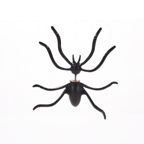 Holloween 3D Stereo Animal Stud Earings Fake Piercing Women's Jewelry Hotsale Punk Black Spider Earrings EF8