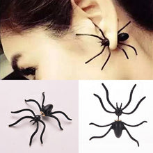 Holloween 3D Stereo Animal Stud Earings Fake Piercing Women's Jewelry Hotsale Punk Black Spider Earrings EF8