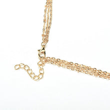 Gold Plated Fatima H  3 Multi Layer Chain Bar Necklace Gold Beads   Long Strip Pendant Necklaces Jewelry EF8