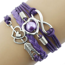 Fashion Jewelry Vintage Braided Anchors Owl Love Rudder Leather Bracelet Multilayer Rope Bracelets Wrap Bracelets Bangle EF8