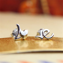 Lovely Charming Women Lady Silver Plated Heart LOVE Earrings Jewelry Gift  EF8