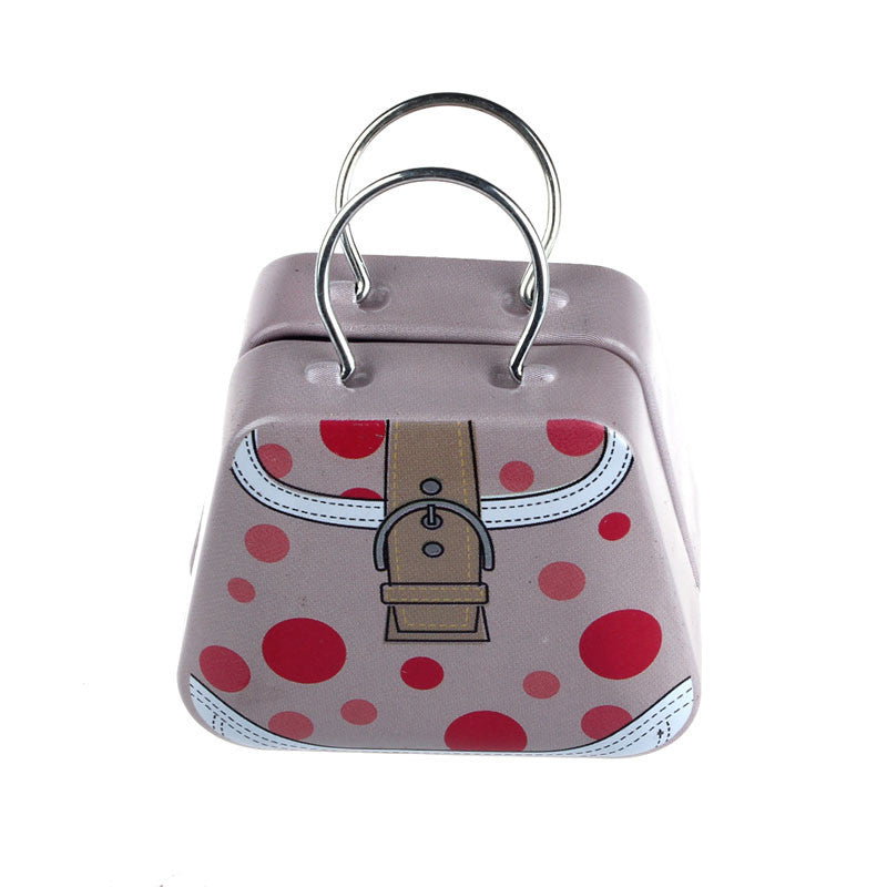Cute Candy Jewelry Case Storage Box Mini Metal Capsule Handbag Tinplate Coin Bag Case EF8