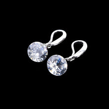 Elegant Silver Color Women Crystal Rhinestone Dangle Earrings Women Jewelry Gifts  EF8