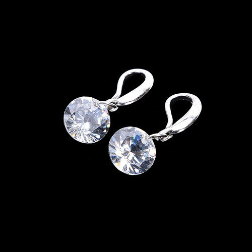 Elegant Silver Color Women Crystal Rhinestone Dangle Earrings Women Jewelry Gifts  EF8