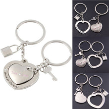Lovers Heart Lock key chains keyring keyfob Valentine Couple gift purses h bags  EF8