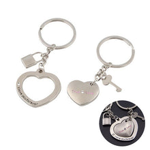 Lovers Heart Lock key chains keyring keyfob Valentine Couple gift purses h bags  EF8