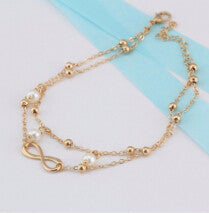 Body Chains Women Silver Plated Anklet Bead Ankle Bracelet Anklets for Women Foot Jewelry EF8