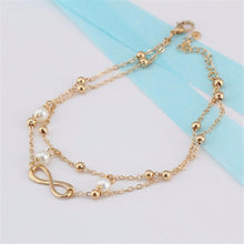 Body Chains Women Silver Plated Anklet Bead Ankle Bracelet Anklets for Women Foot Jewelry EF8