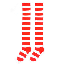 Women Girls Cute Striped Thigh High Stocking Over Knee Ladies Fashion Casual Halloween Cosplay Stockings EF8
