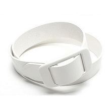 Men Women Anti Metal Allergy Leisure Belt Solid Plastic Head Smooth Buckle Belt White Black Coffee 3 Colors EF8