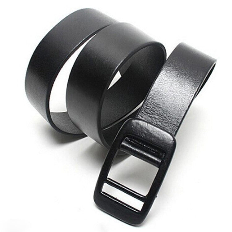 Men Women Anti Metal Allergy Leisure Belt Solid Plastic Head Smooth Buckle Belt White Black Coffee 3 Colors EF8