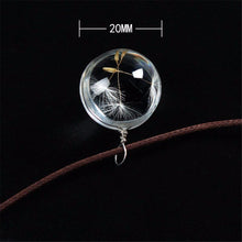 D elion Jewelry Crystal Glass Ball D elion Necklace Long Strip Leather Chain Pendant Necklaces For Women EF8