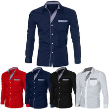 Casual Fashion Mens Luxury Long Sleeve Casual Slim Fit Mens shirt Stylish Dress Shirts EF8