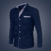 Casual Fashion Mens Luxury Long Sleeve Casual Slim Fit Mens shirt Stylish Dress Shirts EF8