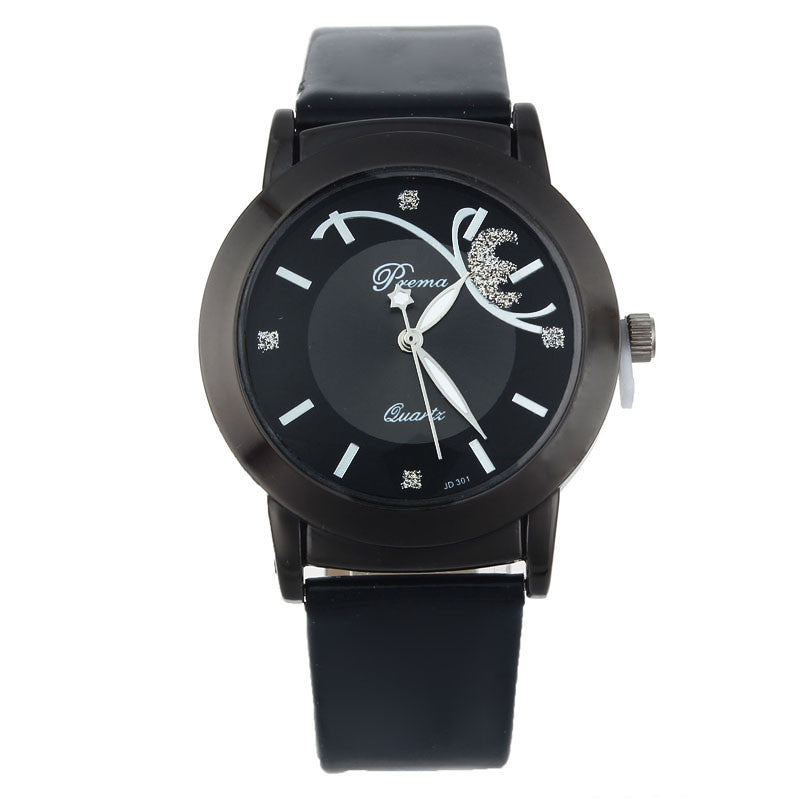 Ladies Fashion Watches Girl Women Luxury Diamond Pretty Quartz Wrist Watch Black Relogio feminino EF8
