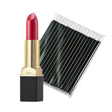 12-ColorMakeup Matte Lipstick Lip Gloss Pencil Long Lasting lipglossOne-Time 50pc Black Lip Gloss Brush EF8