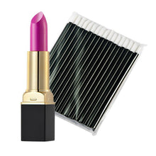 12-ColorMakeup Matte Lipstick Lip Gloss Pencil Long Lasting lipglossOne-Time 50pc Black Lip Gloss Brush EF8