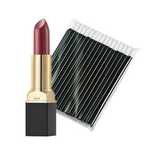 12-ColorMakeup Matte Lipstick Lip Gloss Pencil Long Lasting lipglossOne-Time 50pc Black Lip Gloss Brush EF8