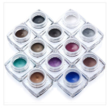 12 ColorsMakeup Long-lasting Multi-color Eyeliner Cream Combination Eyeliner50pc Eyeliner Brush Cosmetic Tools EF8