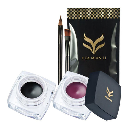 2pc Eye Liner Brushes Waterproof Eyeliner Pearlescent Matte Eye Liner Make Up Brush Set Kit EF8