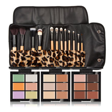6-Color Concealer 12 Leopard Grain Makeup Brush Make-Up Combination Of Logs Cosmetic Tools maquiagem- EF8