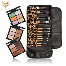 6-Color Concealer 12 Leopard Grain Makeup Brush Make-Up Combination Of Logs Cosmetic Tools maquiagem- EF8