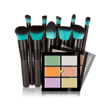 6-Color Concealer Primer 10 Black Handle With a Blue Head Makeup Brush Cosmetic Tools maquiagem- EF8