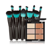 6-Color Concealer Primer 10 Black Handle With a Blue Head Makeup Brush Cosmetic Tools maquiagem- EF8