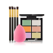 6-Color Concealer Primer 4 Black Gold Makeup Brush Water Droplets Puff Cosmetic Tools maquiagem- EF8