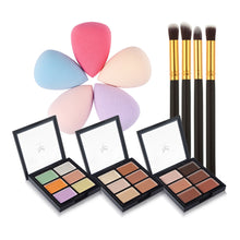 6-Color Concealer Primer 4 Black Gold Makeup Brush Water Droplets Puff Cosmetic Tools maquiagem- EF8
