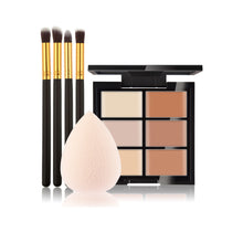 6-Color Concealer Primer 4 Black Gold Makeup Brush Water Droplets Puff Cosmetic Tools maquiagem- EF8