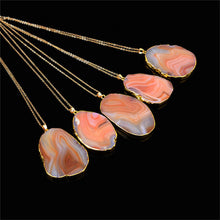 Irregular Colorful Amethyst Stone Charms Jewelry Collares bijoux piedras naturales Natural Stone Pendant Necklace EF8