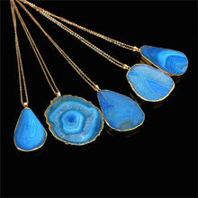 Irregular Colorful Amethyst Stone Charms Jewelry Collares bijoux piedras naturales Natural Stone Pendant Necklace EF8