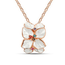 Jewelry Set Rose Austrian Crystal Enamel Earring Necklace Flower Set GT Earrings Necklaces Jewelry Sets EF8