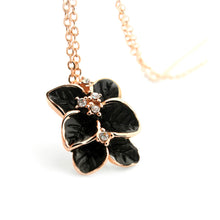 Jewelry Set Rose Austrian Crystal Enamel Earring Necklace Flower Set GT Earrings Necklaces Jewelry Sets EF8