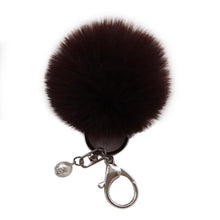 18 Fluffy Ball Keychain Cute Simulation Rabbit Fur Ball Key Chain For Car Key Ring Car Ornaments Bag Pendant key ring EF8
