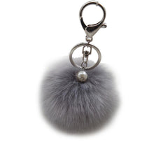 18 Fluffy Ball Keychain Cute Simulation Rabbit Fur Ball Key Chain For Car Key Ring Car Ornaments Bag Pendant key ring EF8