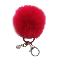 18 Fluffy Ball Keychain Cute Simulation Rabbit Fur Ball Key Chain For Car Key Ring Car Ornaments Bag Pendant key ring EF8