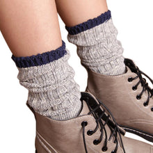 Fashion Women Boot In Tube Socks Vintage Thick Knitting Women Socks EF8